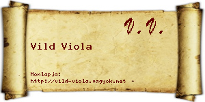 Vild Viola névjegykártya
